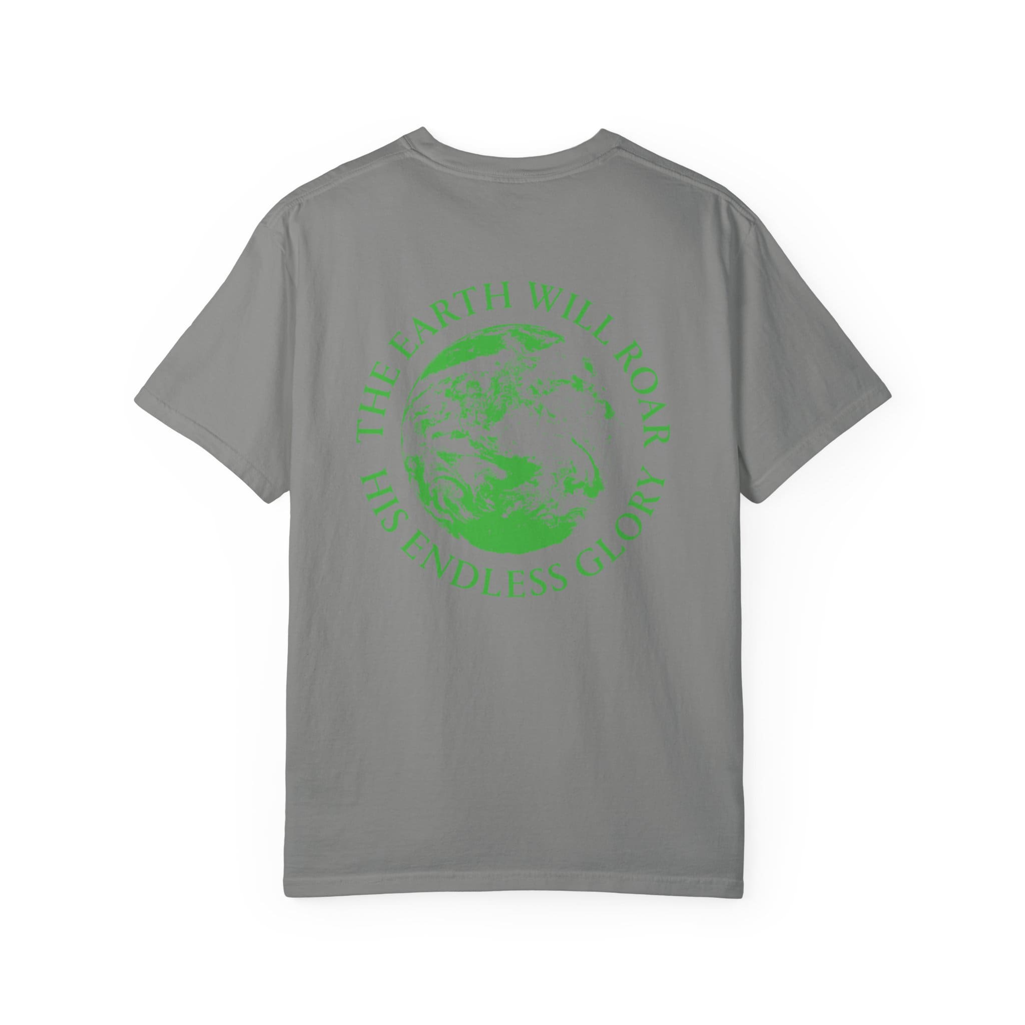 'The Earth Will Roar' T-Shirt Green print - Image 10