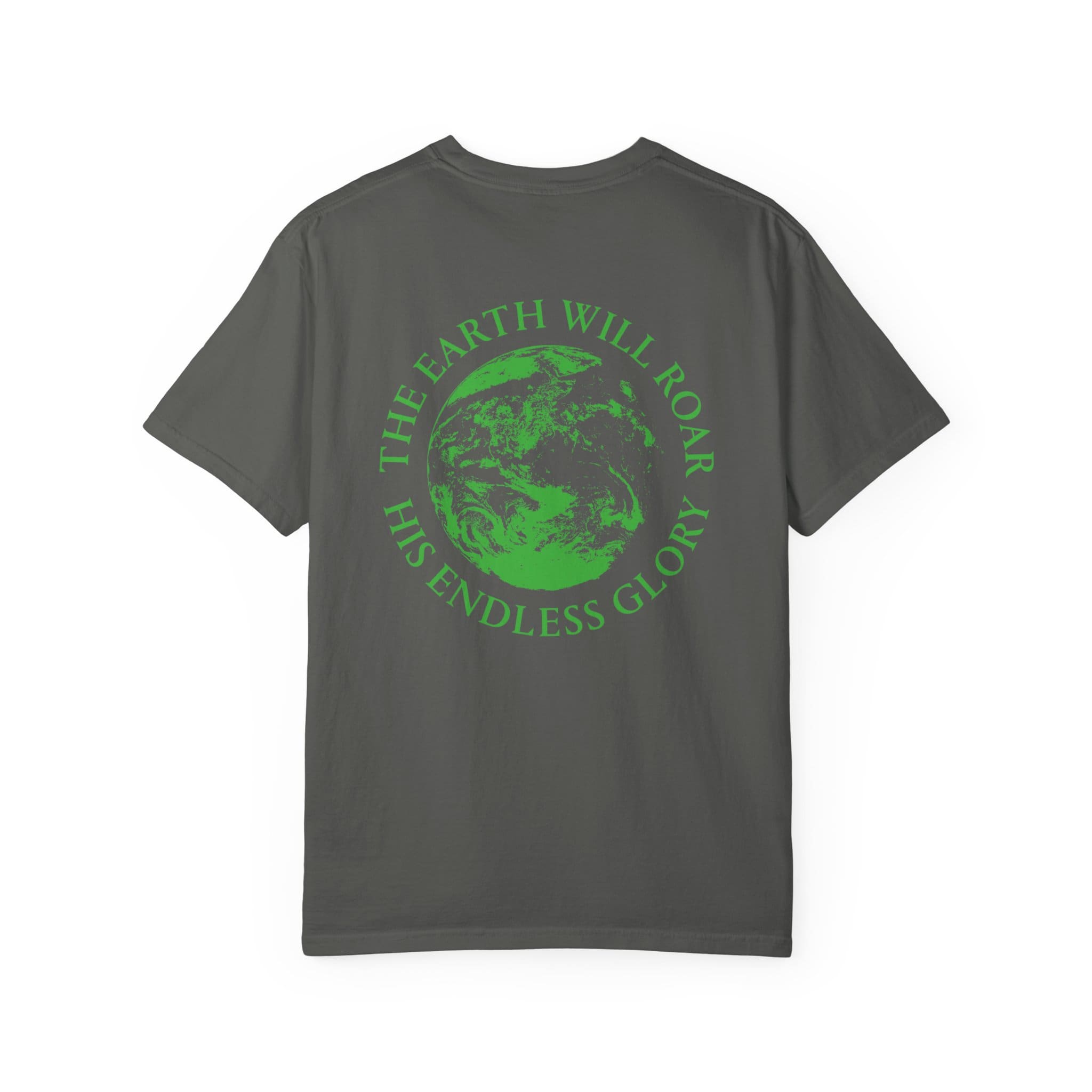 'The Earth Will Roar' T-Shirt Green print - Image 6